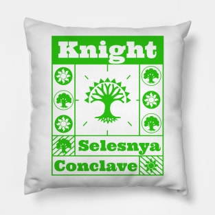 Selesnya Conclave | Knight | MTG Guild Green on White Design Pillow