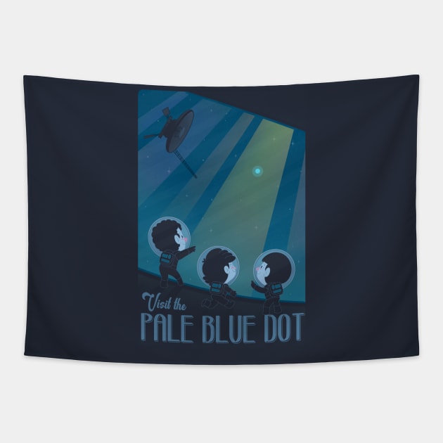 The Pale Blue Dot Tapestry by Queenmob
