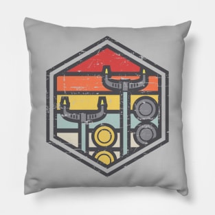 Retro Badge Shuffleboard Cues Light Pillow