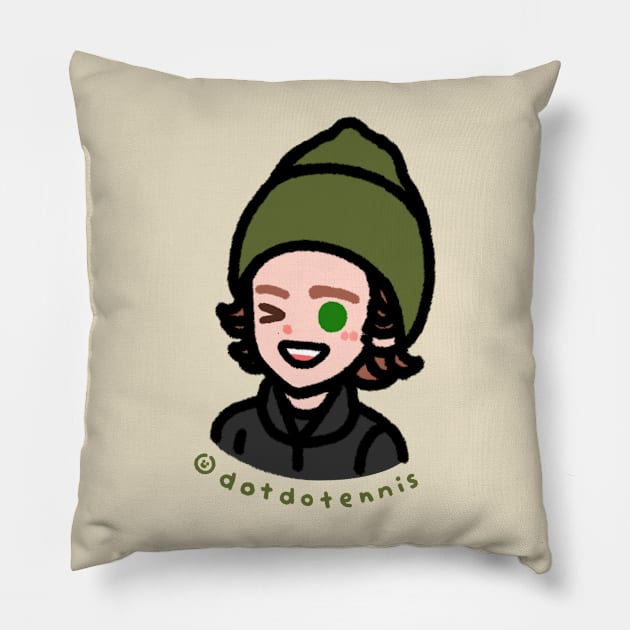 Andrey with green beanie :3 Pillow by dotbyedot