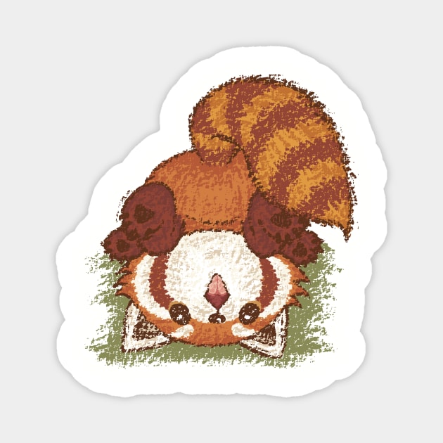 Red panda Turn over Magnet by sanogawa