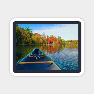 Autumn Canoe Magnet