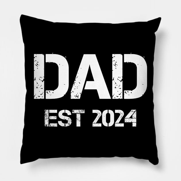 Dad Established in 2024 Pillow by Coolthings