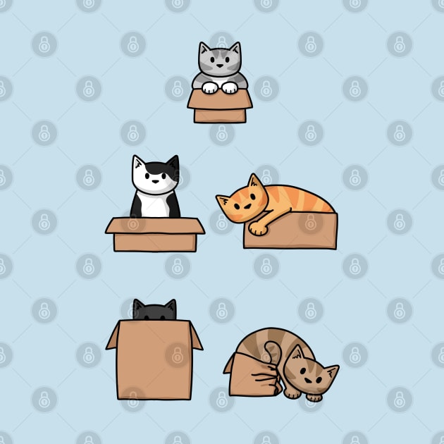 Cats In Boxes by Doodlecats 