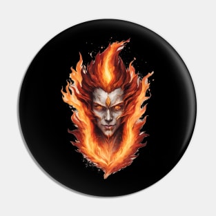 Face in the flames Pin