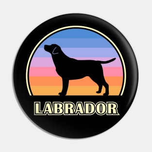 Labrador Retriever Vintage Sunset Dog Pin