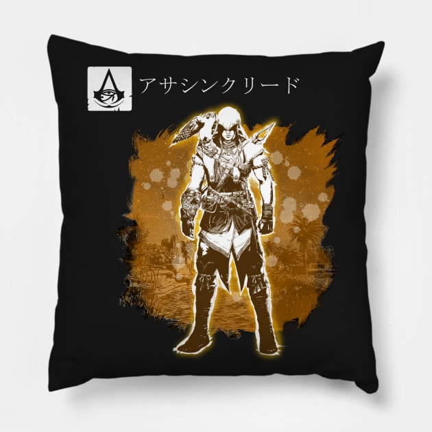 Bayek- Assassin's Creed Origins Pillow by dankdesigns