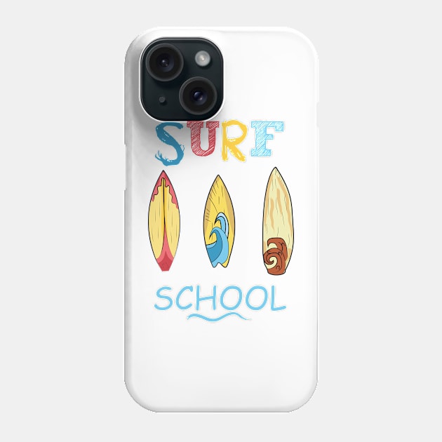 Stylish Surf school Phone Case by playmanko