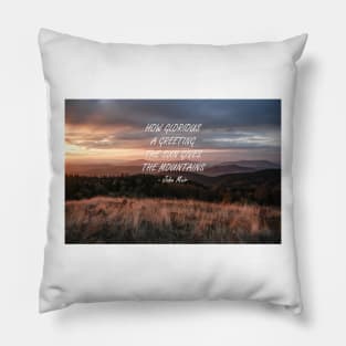 How glorious a greeting Pillow