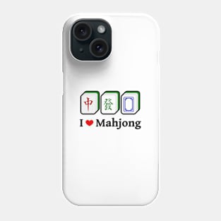 I Love Mahjong - Black | Mahjong Tiles, Cantonese Game Sticker Phone Case