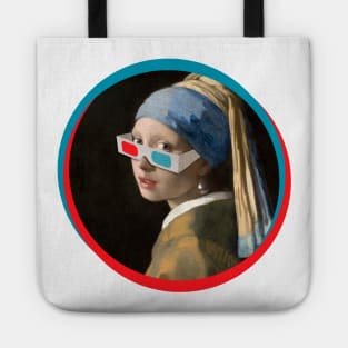 Girl with 3D Glasses and a Pearl Tote