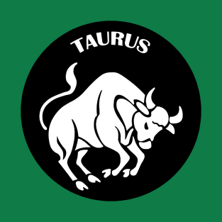 Taurus Astrology Zodiac Sign - Taurus Bull Astrology Birthday Gifts - Black and White T-Shirt