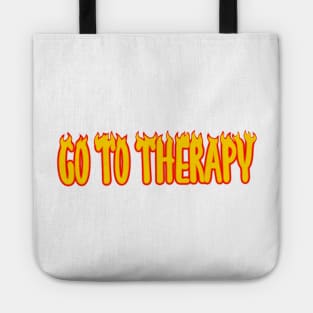 Go To Therapy on Fire Tote