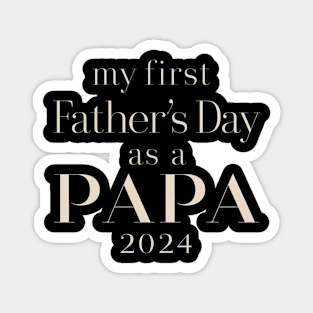 First Time Papa Est 2024 Magnet