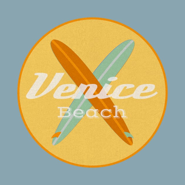 Venice Beach Crossed Surfboards by AKdesign