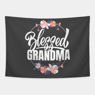 Blessed Grandma Flowers Women Mothers Day Grammy Tapestry