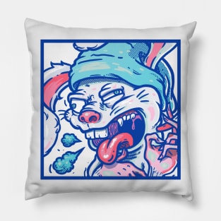 Bunny on Drugs Pillow