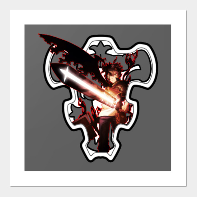 Black Clover Asta Black Bulls Logo Black Clover Asta Posters And Art Prints Teepublic