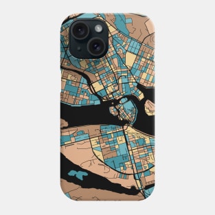 Stockholm Map Pattern in Mid Century Pastel Phone Case