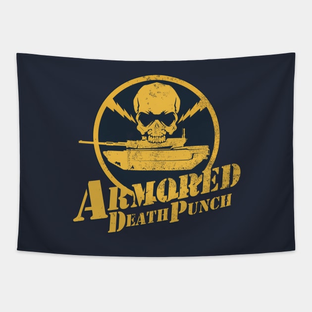 M1 Abrams - Armored Death Punch (distressed) Tapestry by TCP