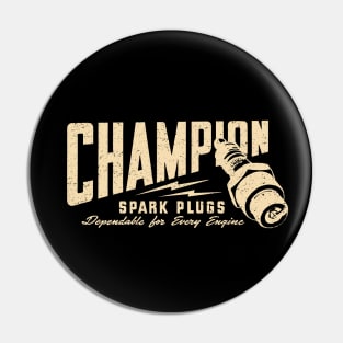Champion Spark Plug by Buck Tee Pin
