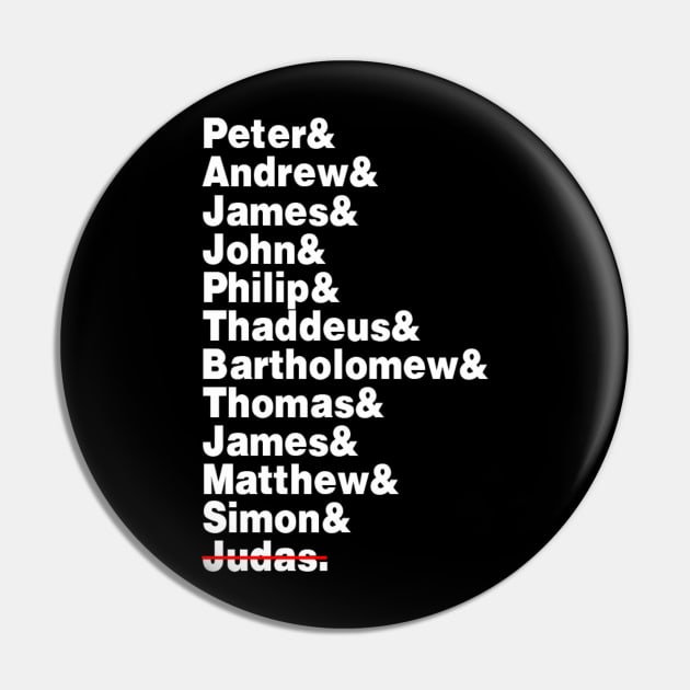 12 Disciples (White Text) Pin by GMFMStore