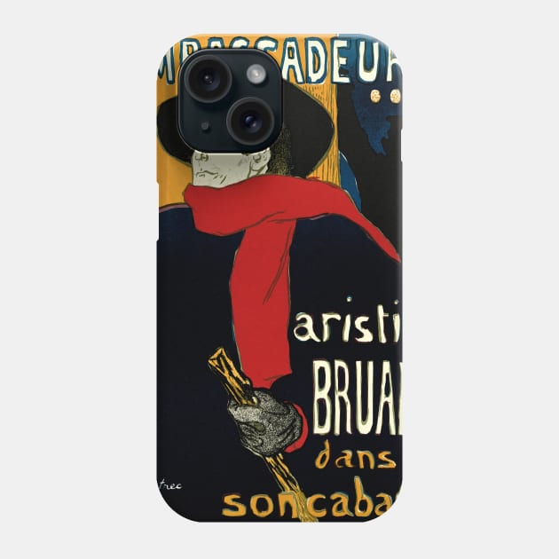 Aristide Bruant by Toulouse Lautrec Phone Case by MasterpieceCafe