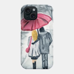 Under the Rain Watercolor Painting Phone Case