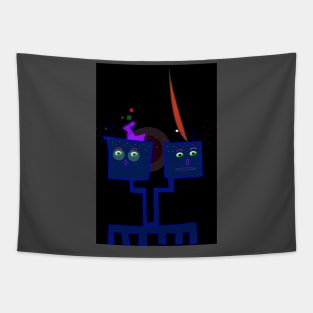 Robot and Aliens Tapestry
