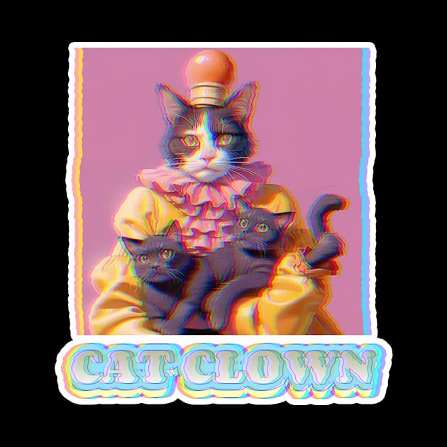 Cat Clown,Cat Joker,Cat Miaw Lover by LycheeDesign