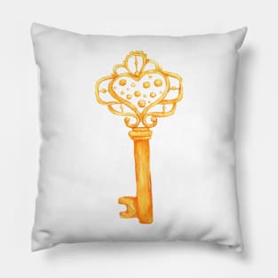 gold Antique Key Pillow