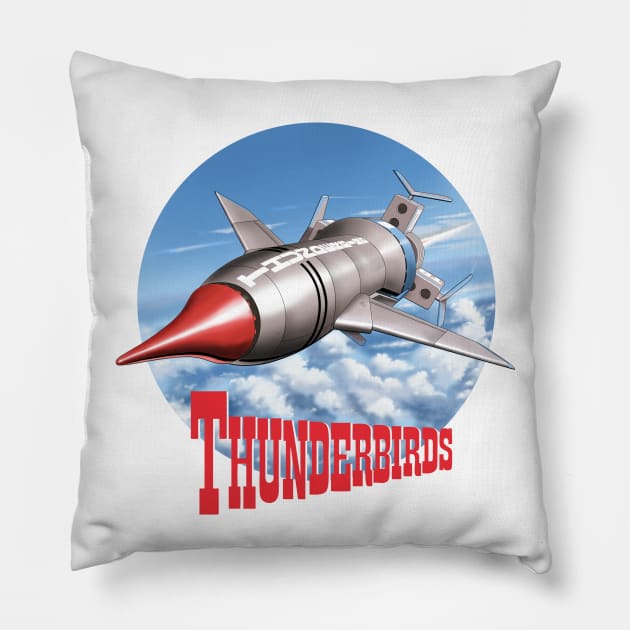 Thunderbird 1 from 'Thunderbirds' Pillow by RichardFarrell