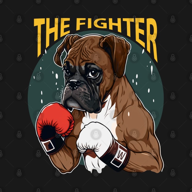 Boxer Dog - The Fighter by Bondoboxy