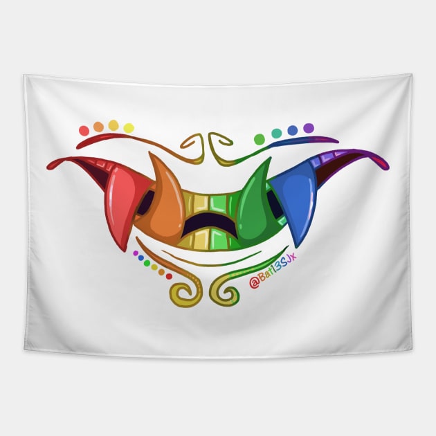 Oni Mouth Rainbow Tapestry by Bat13SJx