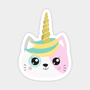 Unicorn Cat, Cute Cat, Little Cat, Kitten, Kitty Magnet