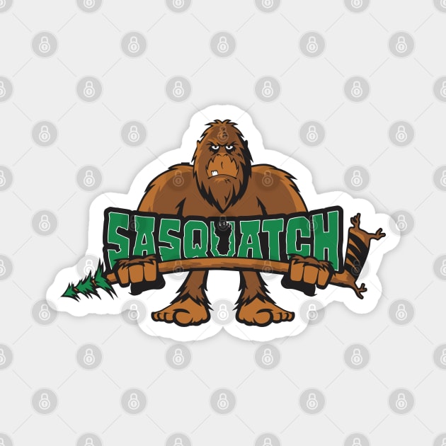 Sasquatch Hockey Logo Magnet by DavesTees