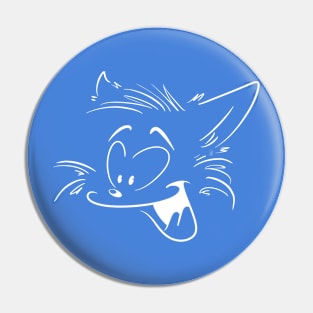 Happy Cat (white line) Pin