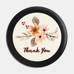 Thank You with Flower --01 Pin