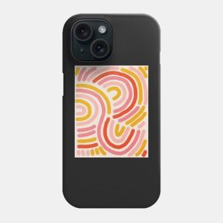 Abstract rainbows pattern, Line art Phone Case