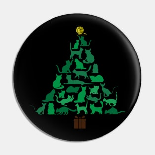 Meowy Christmas Tree Catmas Pin