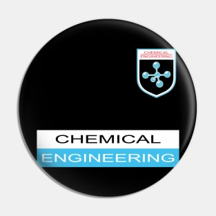 Chemical engineering logo, chemistry engineer text Pin