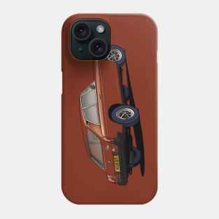 'Rubber Bumper' MGB GT Coupé classic car in 1970's brown Phone Case