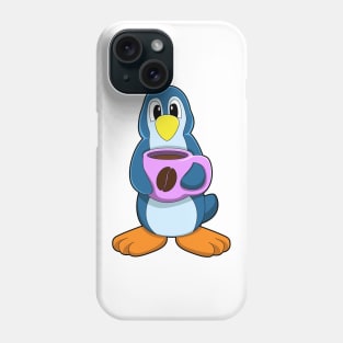 Penguin with Cup of Coffee Phone Case