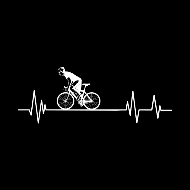 Bicycle Heartbeat,Cyclist Biker Heartbeat Biking ,cycling lovers by mezy