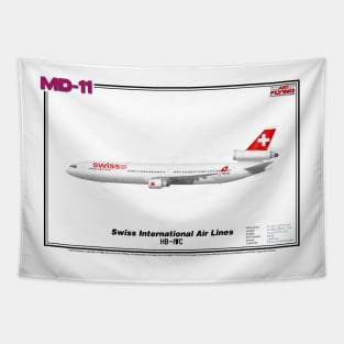 McDonnell Douglas MD-11 - Swiss International Air Lines (Art Print) Tapestry