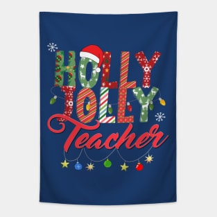 Holly Jolly Teacher Tapestry