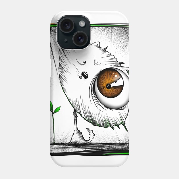 Untitled cat Phone Case by Sing-Toe-Wrote 