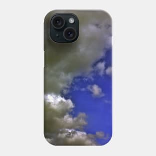 Stormy clouds in a Bright Blue Sky Phone Case