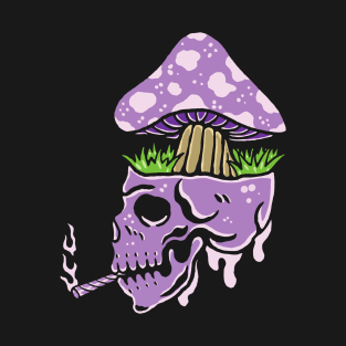 Purple Skull Mushroom T-Shirt
