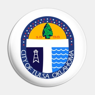 Tulsa Flag Seal Design Pin